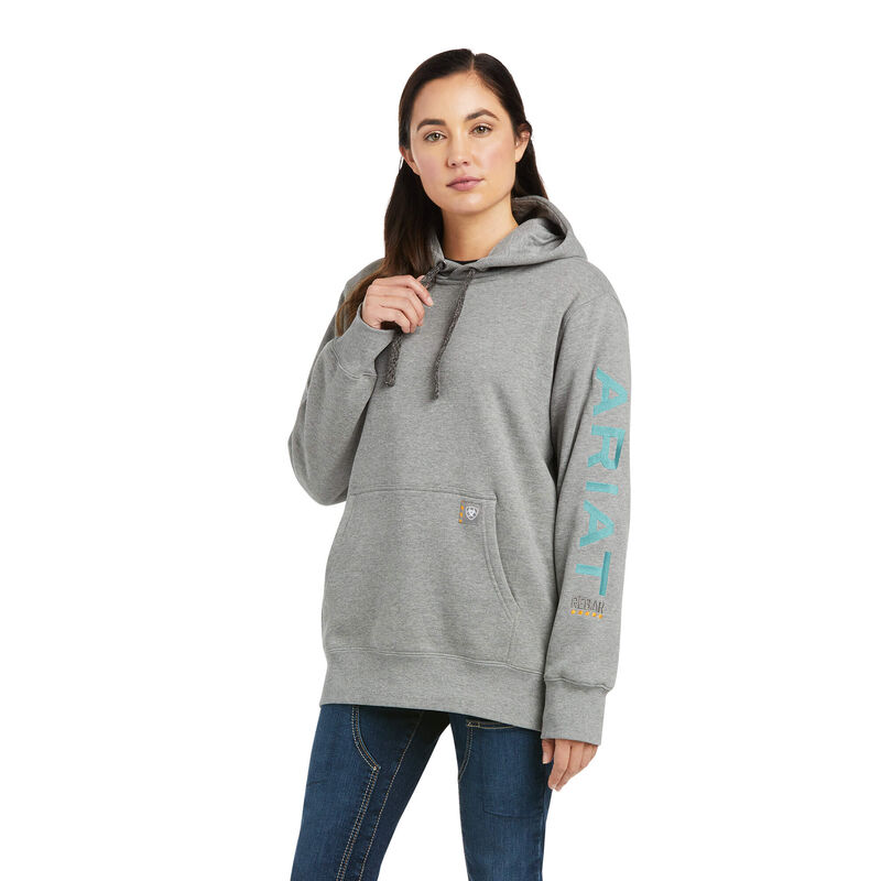 Sudadera Con Capucha Ariat Rebar Graphic Gris Mujer - Chile 094-HUWQCR